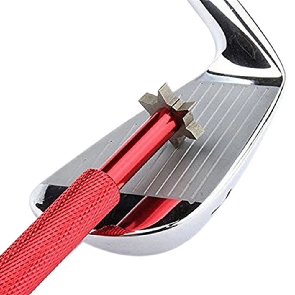 Enhua Groove Sharpener with 6 Heads Golf Club Groove Sharpener Re-Grooving Tool and Cleaner for All Irons Pitching Sand Lob Gap