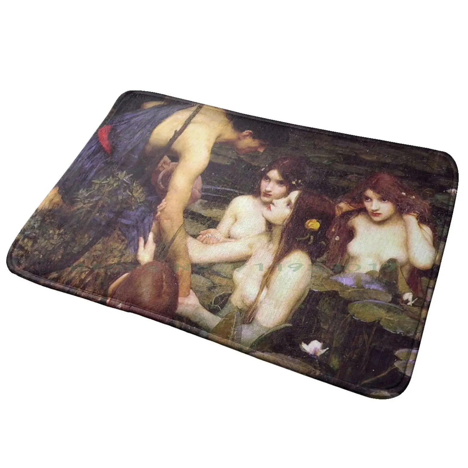 Hylas And The Nymphs-John William Waterhouse Entrance Door Mat Bath Mat Rug Funny Record Awesome For Music Fans Kylie Anti Tour