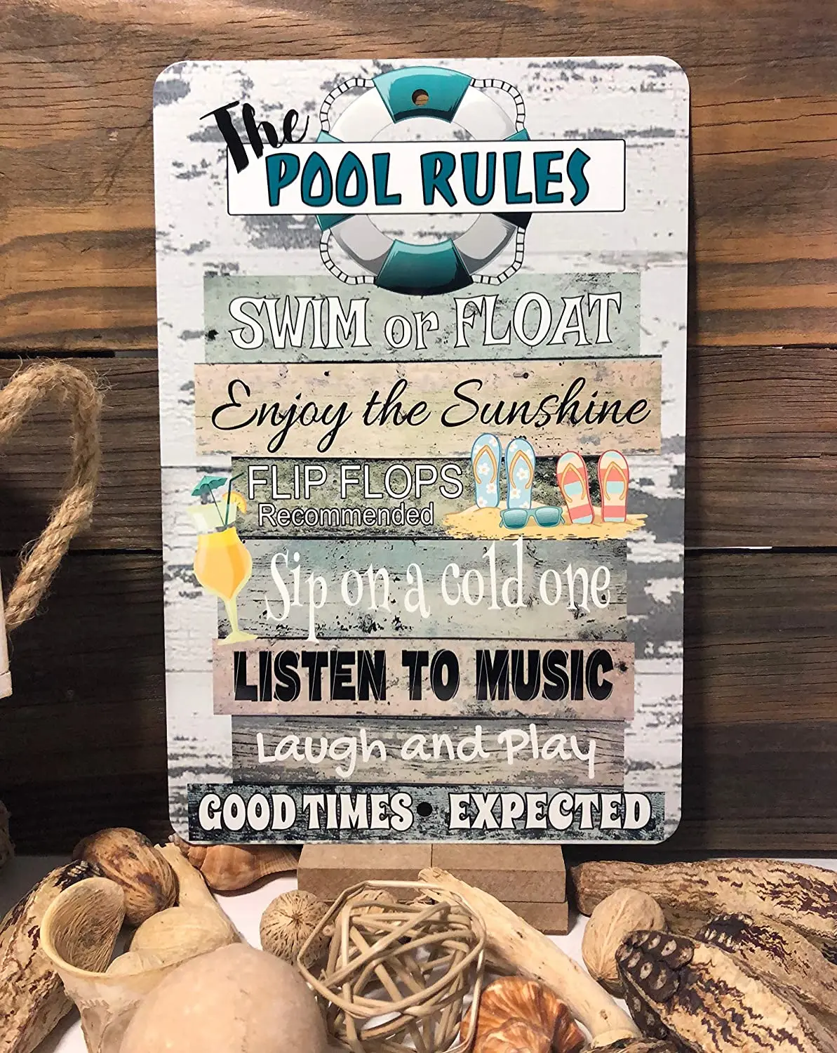 Dyenamic Art Pool Rules Metal Sign 12