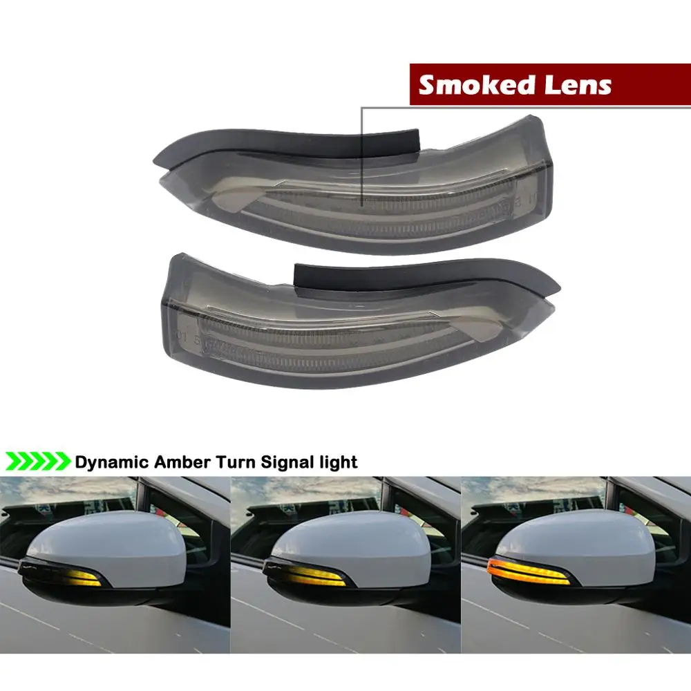 For Toyota YARIS AURIS CAMRY COROLLA PRIUS C VERSO  LED Side Rearview Mirror Light dynamic amber Turn Signal  Indicator Lamp