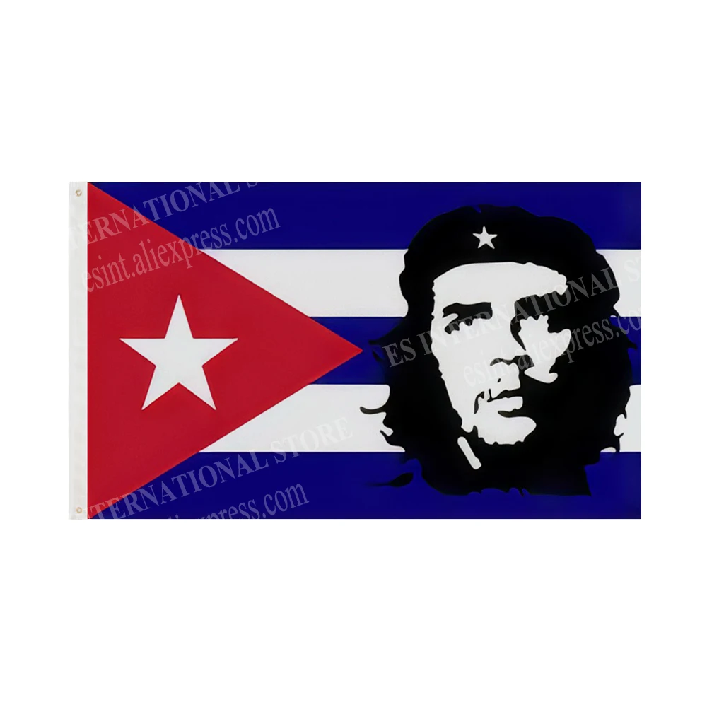 Che Guevara Cuba Flag For Decoration 90 x 150cm 3 x 5ft Custom Banner Metal Holes Grommet Indoor And Outdoor