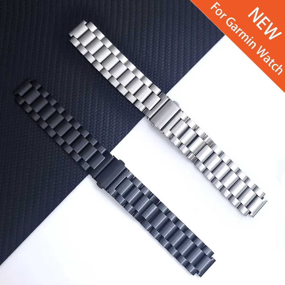 For Garmin Forerunner Metal Stainless Steel Strap 220 230 235 630 620 735XT / Approach S20 S5 S6 Watch Band Bracelet With Tool