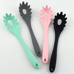 Silicone Large Spoon Cooking Spaghetti Claw High Temperature Non Stick Pan Noodle Ladle Slot Spoon Tableware Kitchen Tool