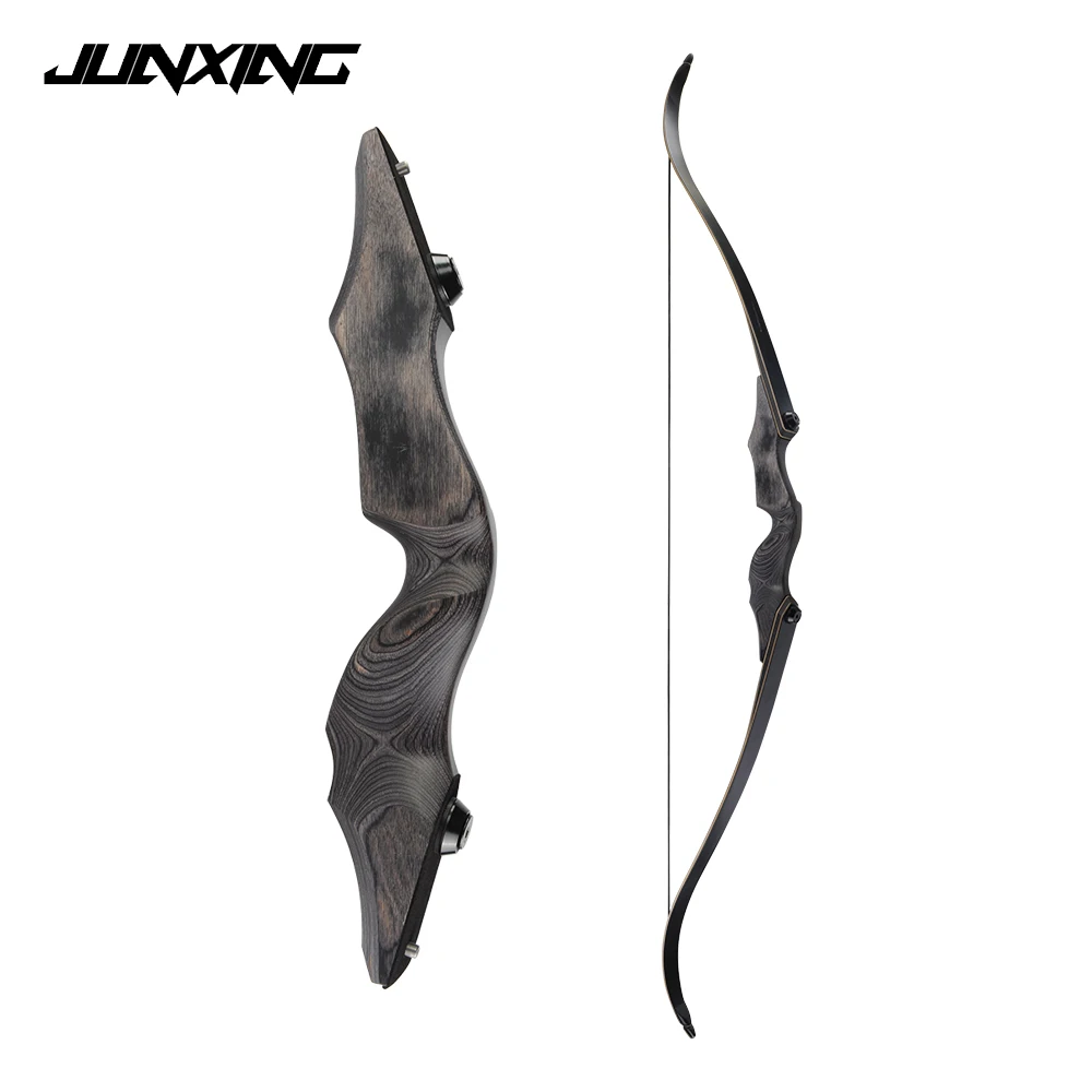 F178 58 inches Recurve Bow 30-60 Lbs Wooden Riser for Left and Right Hand User Archery Hunting Shooting