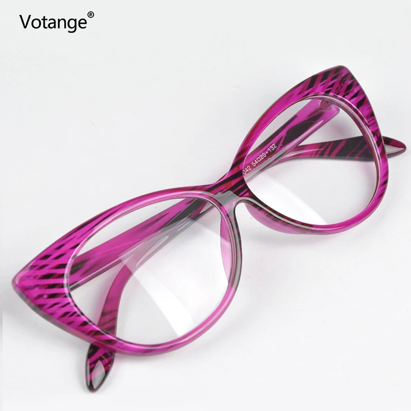 Plain Glasses Sexy Cat Eye Women Eyewear Frame Vintage Female Eyeglasses Clear Lens oculos de grau feminino gatinho E043