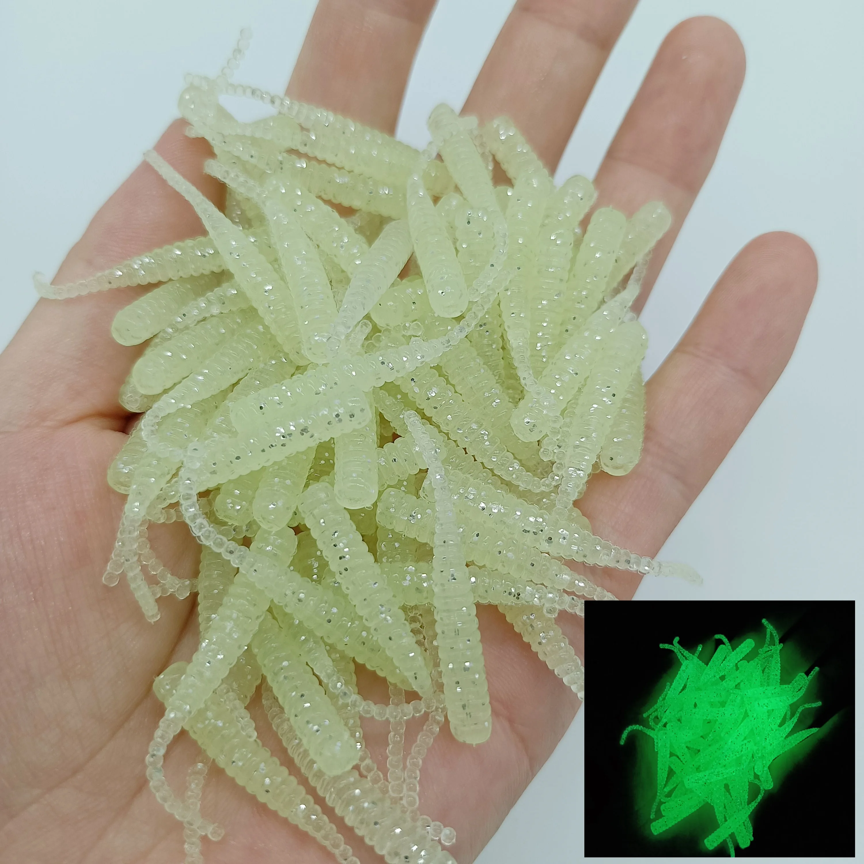 DUODUOYU 20 TEILE/LOS AJING Weicher Köder Rockfish Angeln Lockt 0,36g/40mm MINI Künstliche Köder Swimbaits Jig locken Wobbler Wurm Tackle – Detail 2