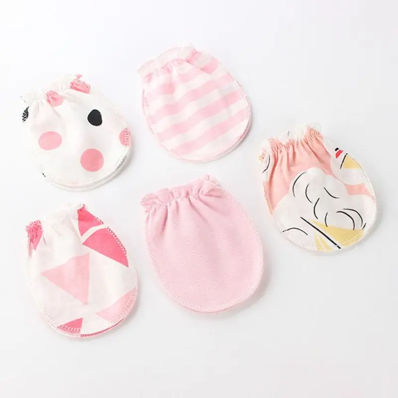 

3 Pair/Set Baby Gloves 0-6 Month Newborn Infant Anti-grab Glove Foot Cover Thin New