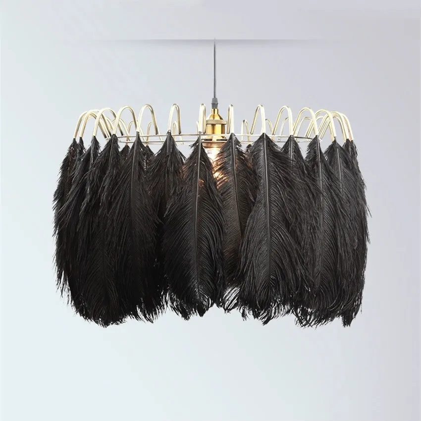 Modern Feather Hanging Lamp Nordic American Creative Home Decor Pendant Lights Living Room Bedroom Children Room Light Fixtures