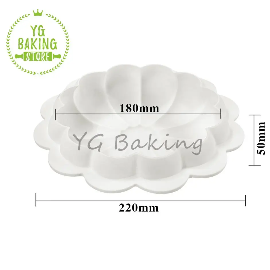 Dorica Single Flower Design Fondant Silicone Mousse Mold Diy Craft Soap Mould Cake Design Kitchen Supplies Bakeware