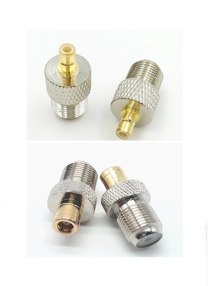 

10 шт. F до SMB адаптер F Женский SMB разъем «папа» и со штекера на гнездо с золотым покрытием Прямые ТВ коаксиальный РЧ разъемов