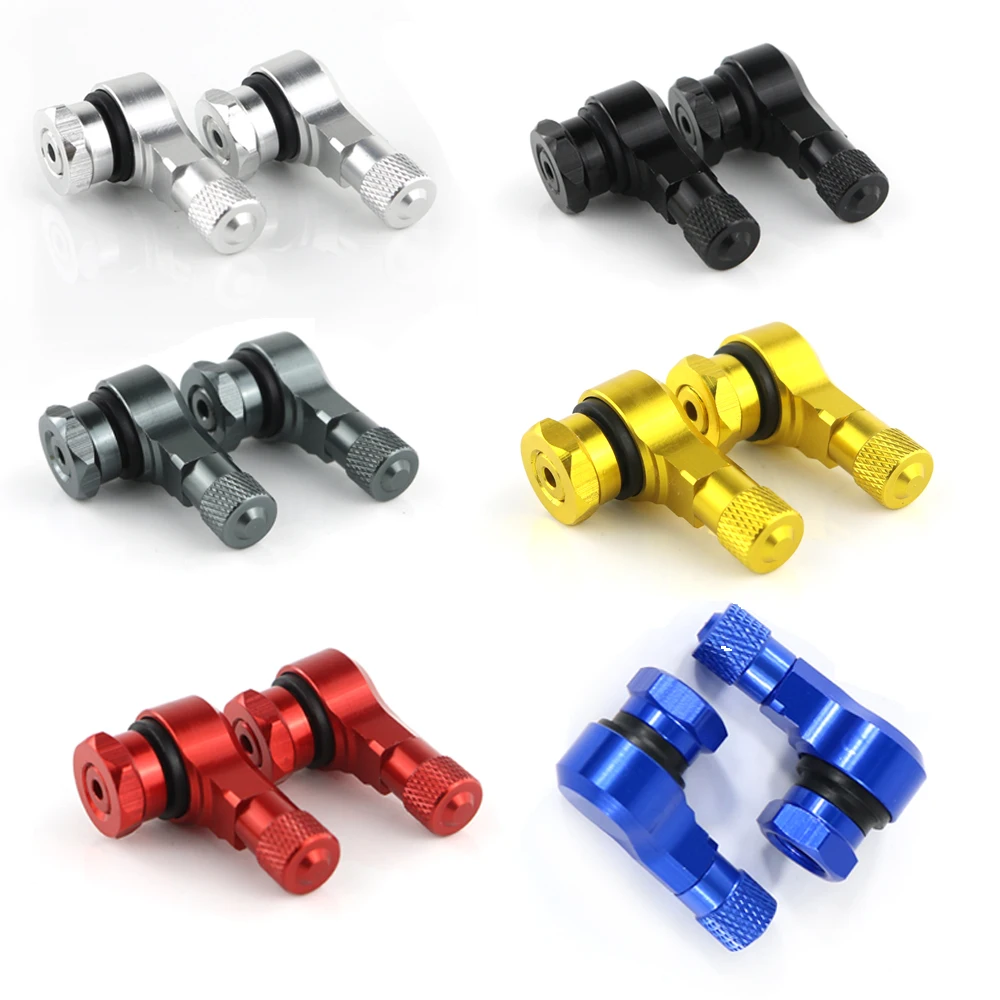 Motorcycle Front and Rear CNC Wheel Tubeless Tire Valve Stems 90 Degree 11.3mm Fit For Yamaha YZF R1 R1M R3 R6 R25 R125 YZF750R