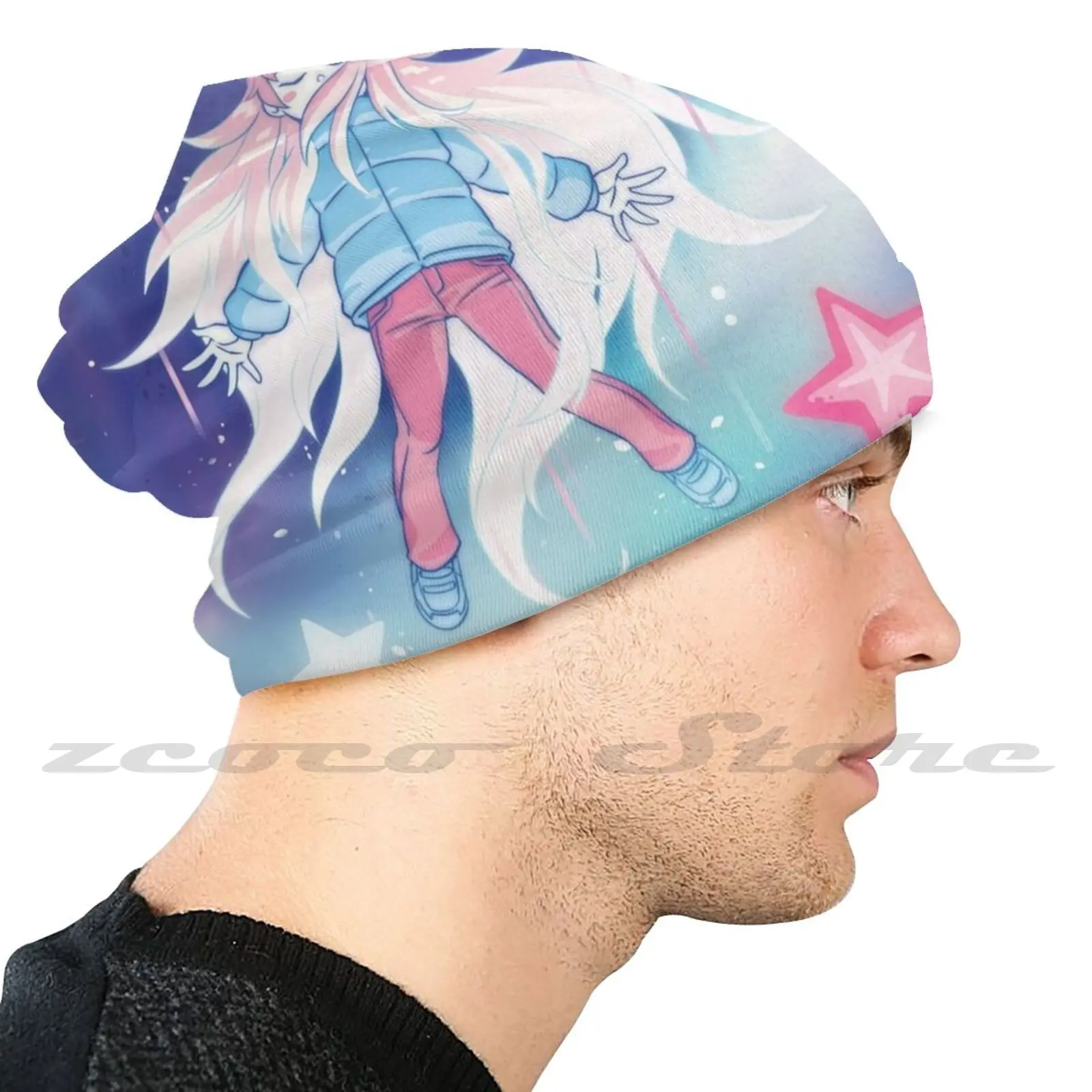 Celeste-indie หมวกถักสำหรับเล่นเกม, หมวกถักยืดหยุ่นแบบนุ่มมีเอกลักษณ์เฉพาะตัวหมวกของขวัญ Celeste Madeline Mountain Village ตัวอักษร NPC