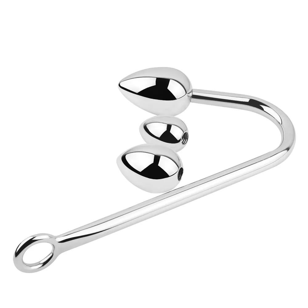 Stainless Steel Anal Hook Small Medium Large Ball Head for Choose Butt Plug dilator Metal Prostate Massager Sex Toy for Male