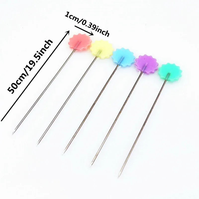 100Pcs/box Stainless Steel Dressmaking Pins Embroidery Patchwork Pins Sewing Needle DIY Accessories Sewing Tools 7YJ329-7