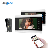 Jeatone 7 Inch Wireless Wifi Smart Residence Video Door Phone Home Intercom System 720P Waterproof Doorbell Camera Doorman