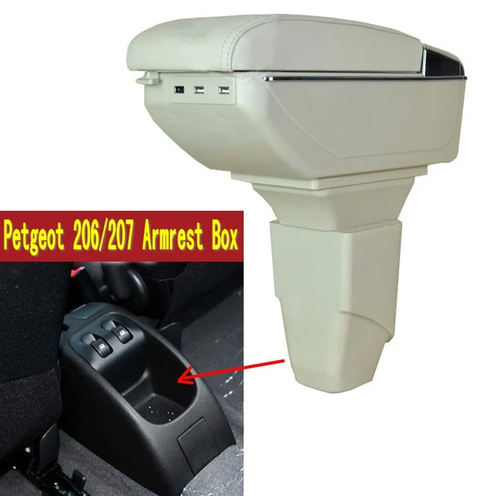 

Armrest box Peugeot 206 207 CC Cabrio central content store case console storage elbow support rest arm ﻿