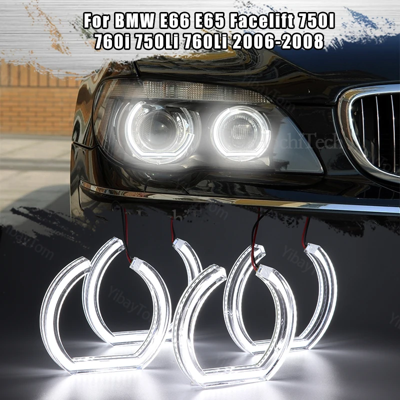 

DTM Angel Eyes LED for BMW E66 E65 Facelift 750I 760i 750Li 760Li 2006 2007 2008 DRL Halo M4 Style White Light Kit Accessories