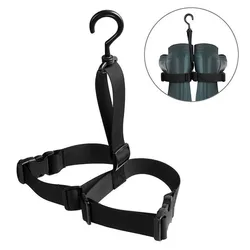 Nylon Ribbon Hanging Shoes Hook Holder Fishing Wader Boot Hanger Strap Belt Drying Wader Rack Adjustable Storage Hanger