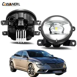 Fog Light Assembly For Renault Talisman 2016 2017 2018 Car Driver + Passenger LED Lens Fog Lamp Daytime Running Light H11 12V