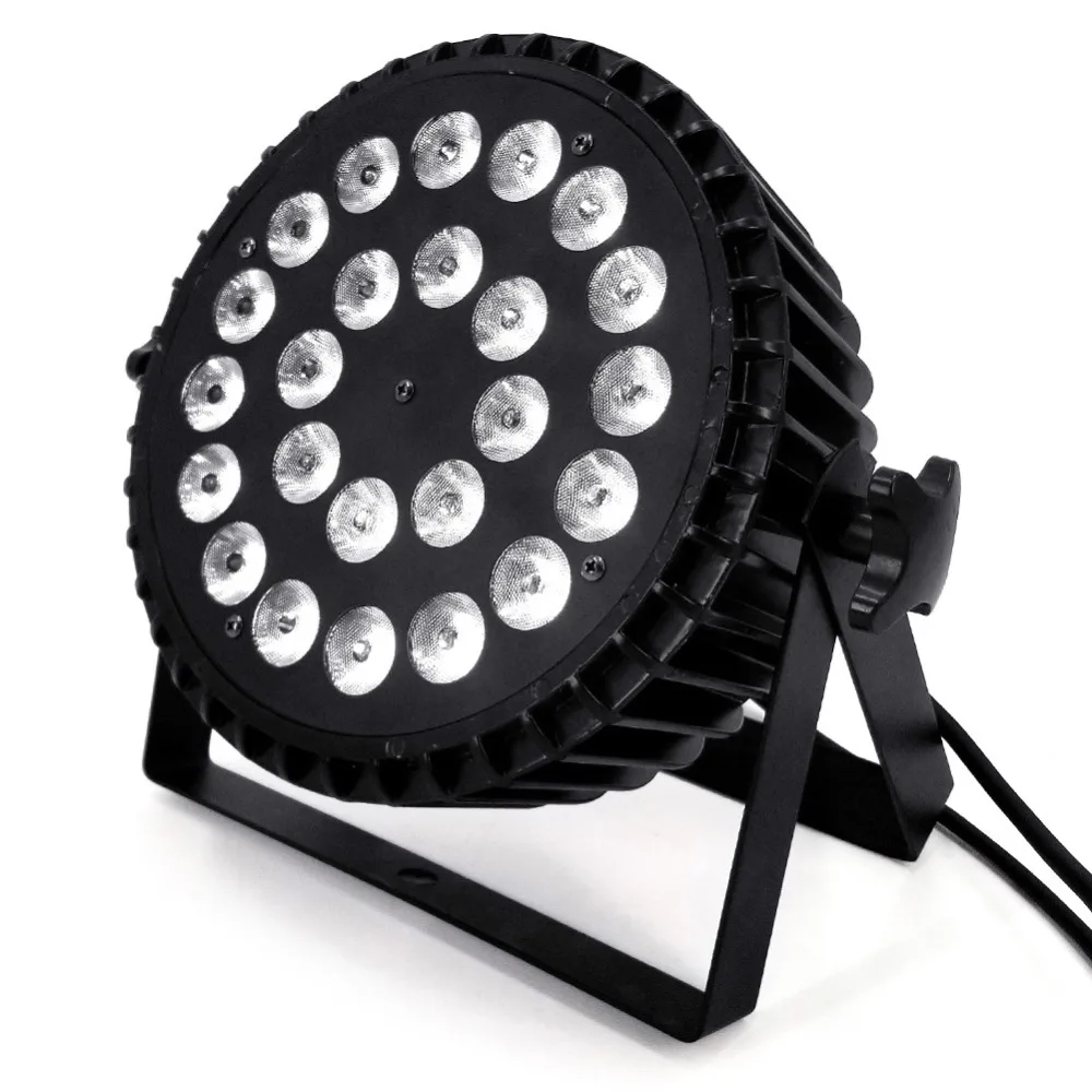 2 Stück Aluminium LED Par Licht 24x18W RGBWA UV 6in1 200W LED Bühnenlicht Professionelle Bühnenbeleuchtung DJ Wash Light – Detail 1