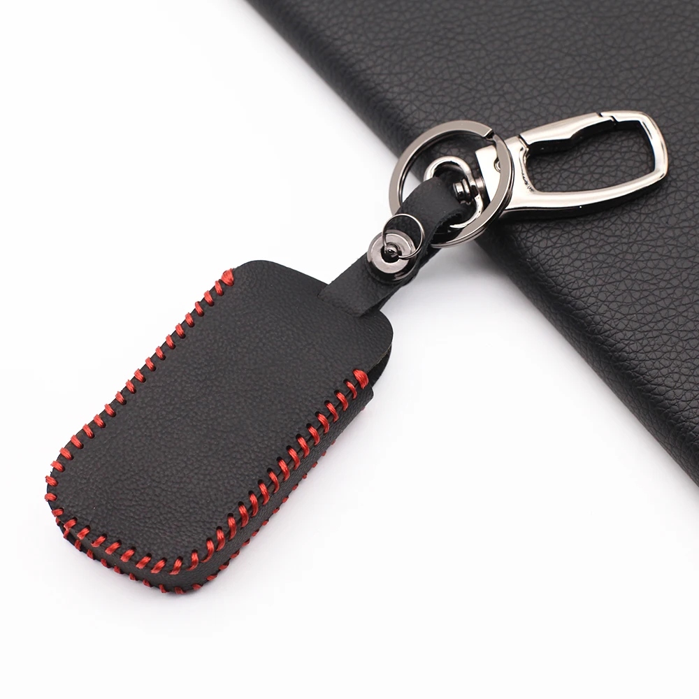 100% Leather Key Case for Starline A39 A96 A93 A36 A63 Russian Two Way Version Remote Control LCD Car Alarm Keychain Fob Cover