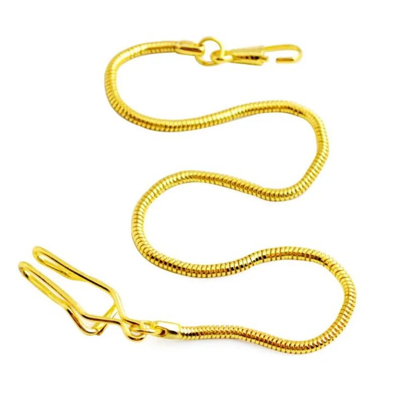 Creative Snake Shape Gold Silver Alloy Chain for Pocket Watch Holder