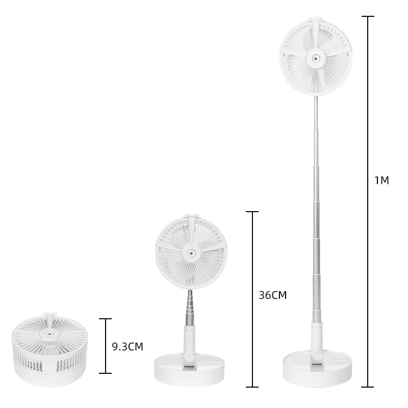 مروحة قابلة للطي لاسلكية قابلة لإعادة الشحن ، للاستخدام المنزلي والمكتبي وفي الهواء الطلق ، مروحة كهربائية ، استخدام طويل