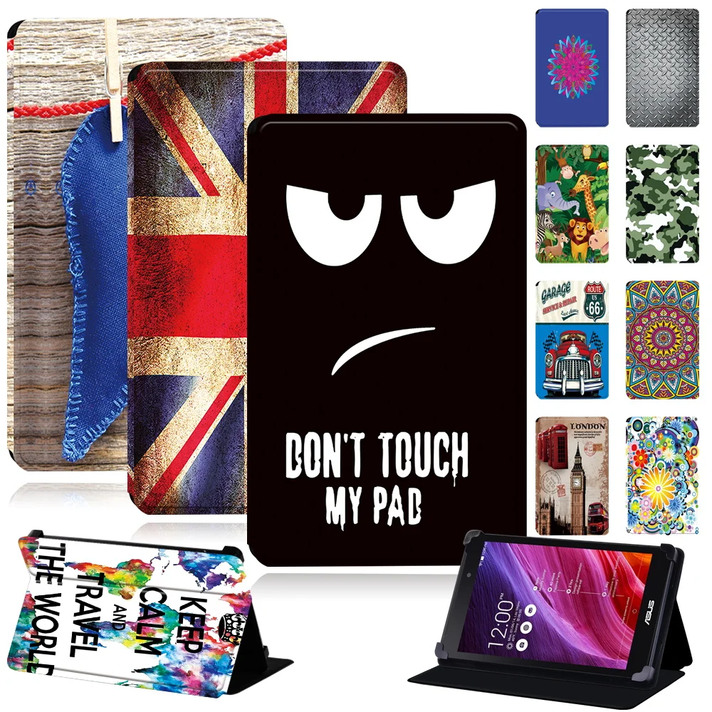 Tablets Case for Asus ZenPad 10/ ZenPad 8/7/ZenPad S 8/ZenPad C 7 Universal Anti-Dust Leather Cover Case + Free Stylus