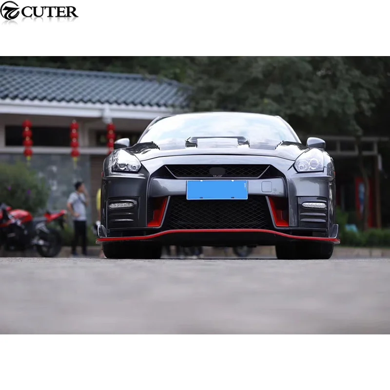 Gtr Gt-r R35 Car Body Kit Carbon Fiber Frp Front Bumper Rear Bumper Side Skirts Rear Spoiler for Nissan Gtr Nismo Style 09-17