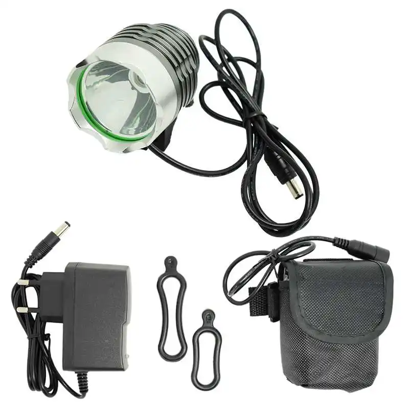 T6 LED Bike Light Mountain Bike Front Lamp 1800LM Bicycle Headlight Cycling Headlamp + 18650 Battery Pack + Charger + Taillight