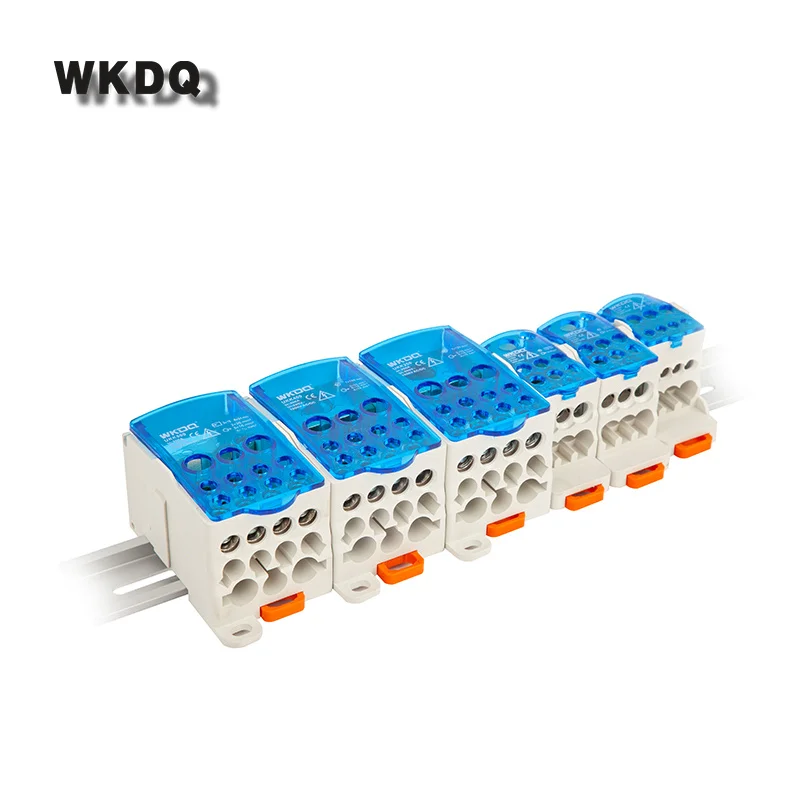 UKK Series 80A/125A/160A/250A/400A/500A Junction Power Universal Din Rail Wire Connector Terminal Blocks Distribution Box