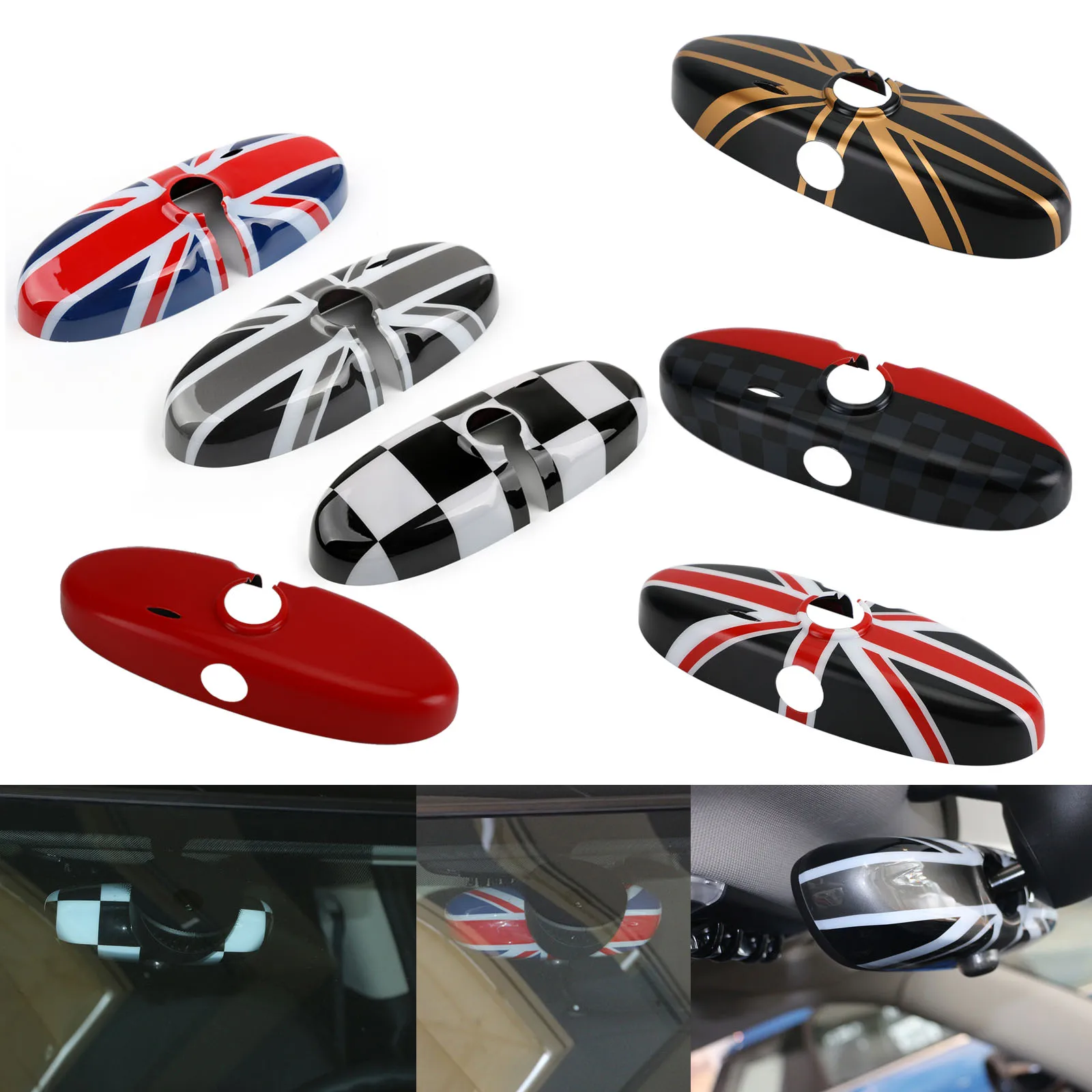 Union Jack Flag Rear View Mirror Cover For MINI Cooper R55 R56 R57