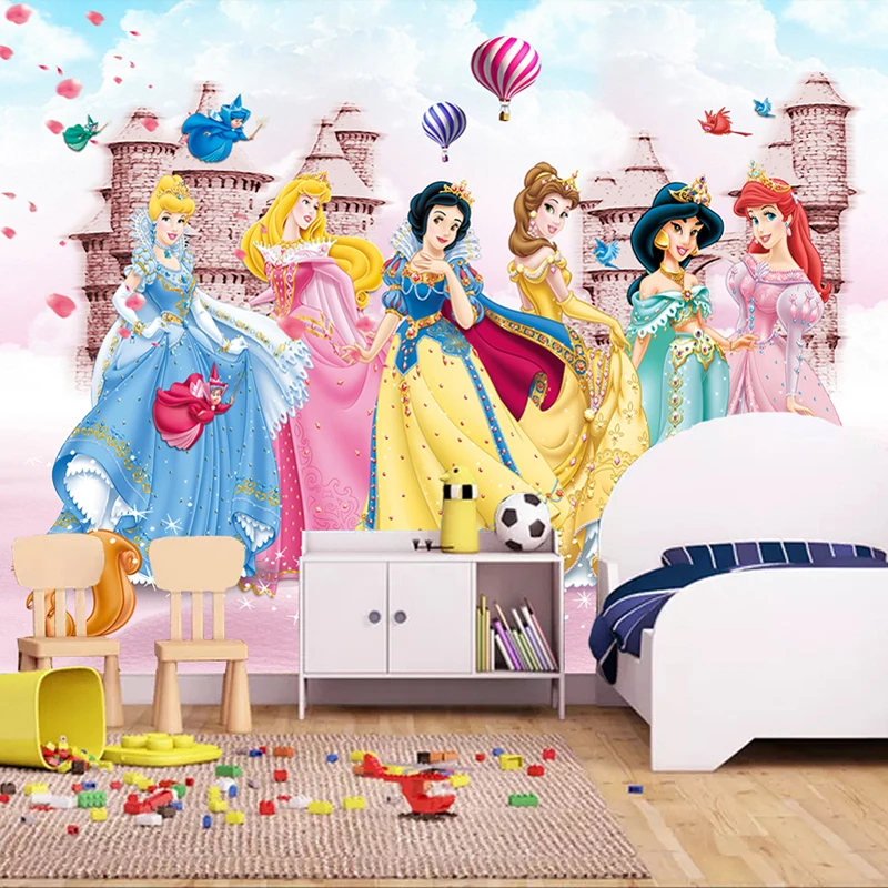 Custom Mural Wallpaper For Kids Room 3D Cartoon Bear Animal Pink Princess Boys Girls Bedroom Wall Home Decor Papel De Parede 3D