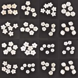 Flower Texture Curved Natural Shells Beads Mother Of Pearl For Jewelry Making Earring Accessories Diy Crafts 5Pcs 8-20mm tr0391