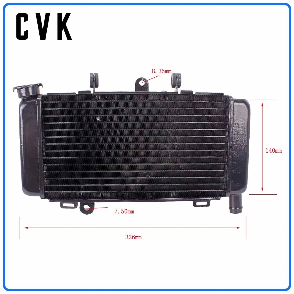 CVK Motorcycle Aluminium black Radiator Cooler Cooling Water Tank for Honda Magna JADE 250 Sapphire Magna250 JADE250 Dragon Dogs