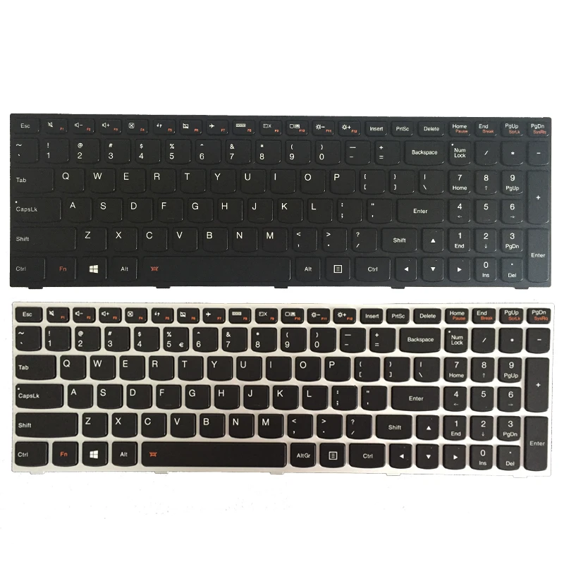 New laptop US keyboard For Lenovo IdeaPad 305-15 305-15IBD 305-15IBY 305-15IHW black/silver US Keyboard with Backlight