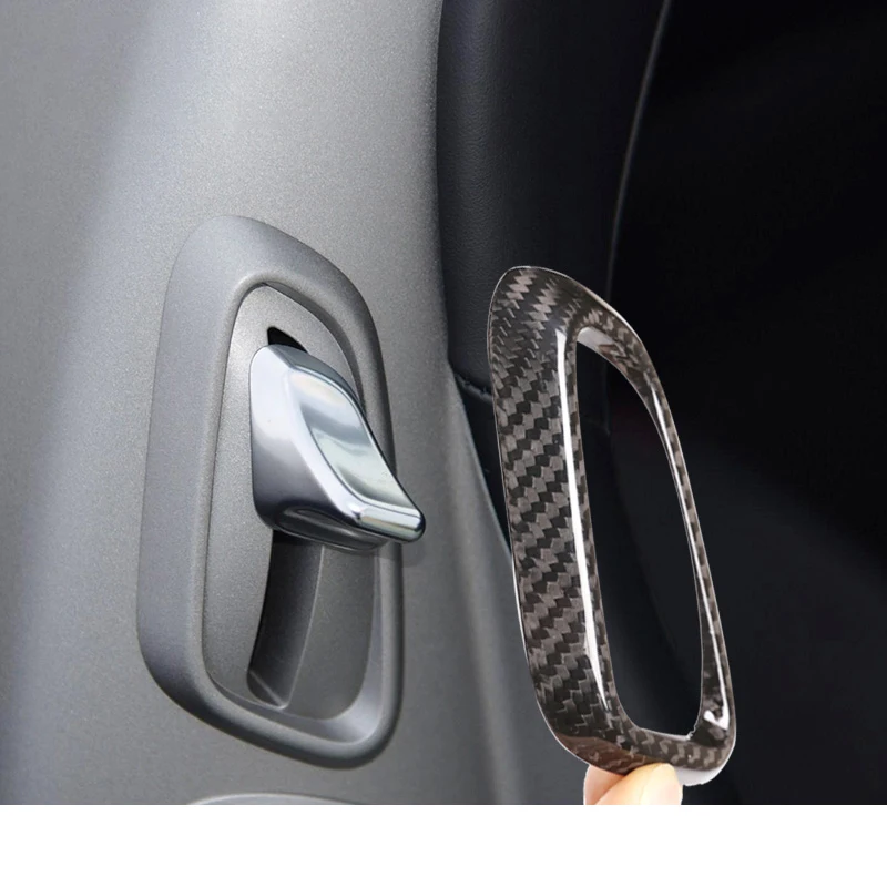 

Carbon Fiber Car Seat Adjustment Handle Protection Frame Seat Handle Decoration Ring For Porsche 718/911 Accessories Interior
