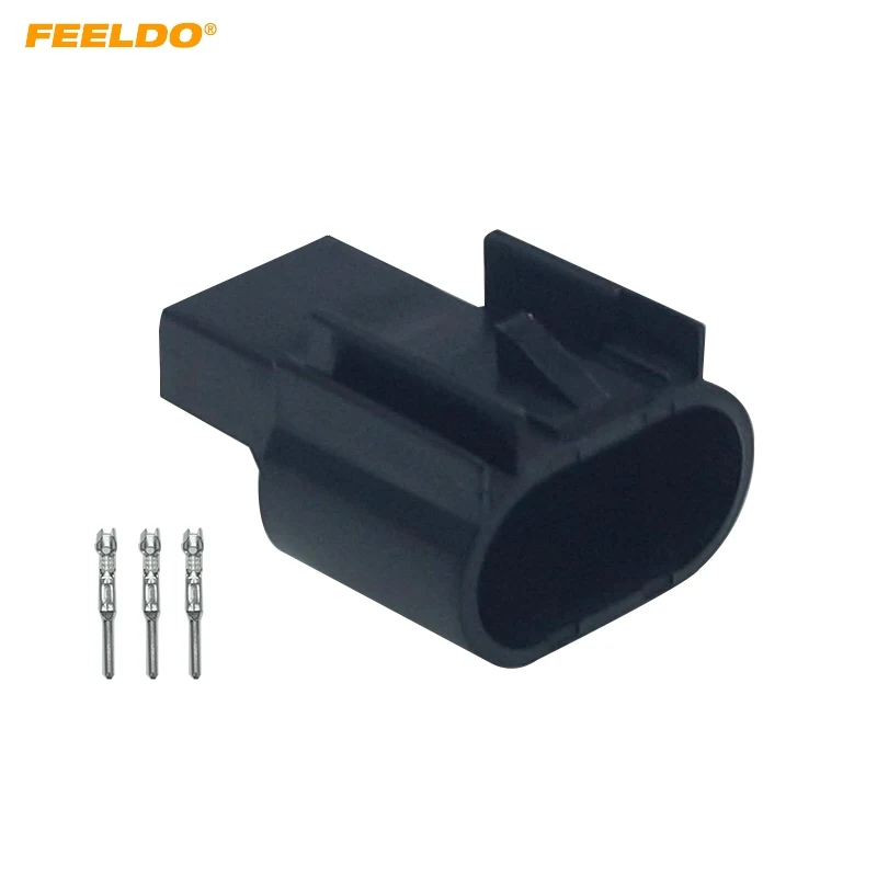 

FEELDO 10Pcs Auto Motorcycle H13-11 HID LED Bulb DIY Quick Adapter Car Light Connector Terminals Plug #AM6154