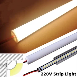 1-20pcs 0.5M AC220V V-type LED Corner Strip Lights 5W Wall Aluminum Profile Milky/Clear Cover Channel Cabinet Tube Bar Lighting