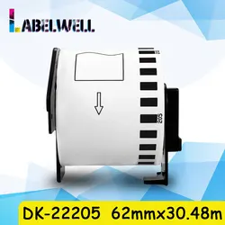 Labelwell Thermal Paper DK-22205 DK22205 Label DK-2205 DK-22210 DK-11201 11202 11203  For Brother Label Maker QL-580N, QL-650TD