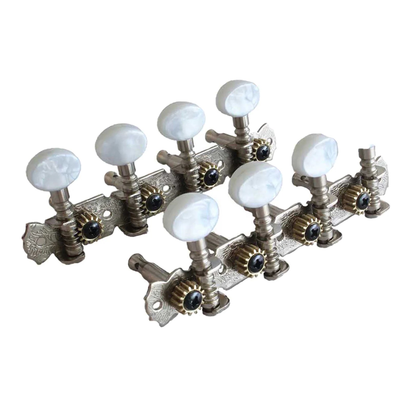 Chrome 8 String Guitar Machine Heads Mandolin Tuning Pegs Tuners 4L4R Tuner Button Spacing 25mm 4 in one line