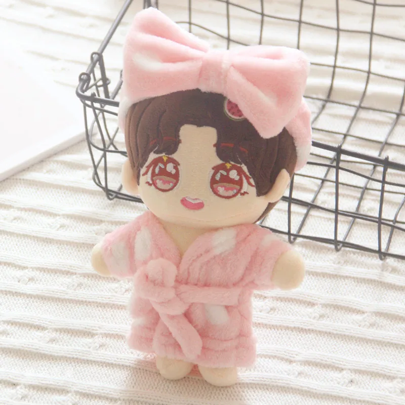 Pink 20cm Plush Doll's Clothes pajamas Changing clothes Accessories for Korea Kpop EXO Idol Dolls Clothing Fans Gift