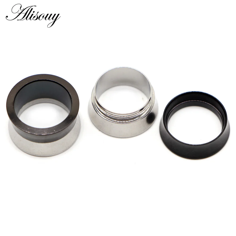 Alisouy 2PCS Punk Ear Plug Stainless Steel Screw Ear Gauges Double Flared Ear Flesh Tunnel Expanders Women Men Piercing Jewelry