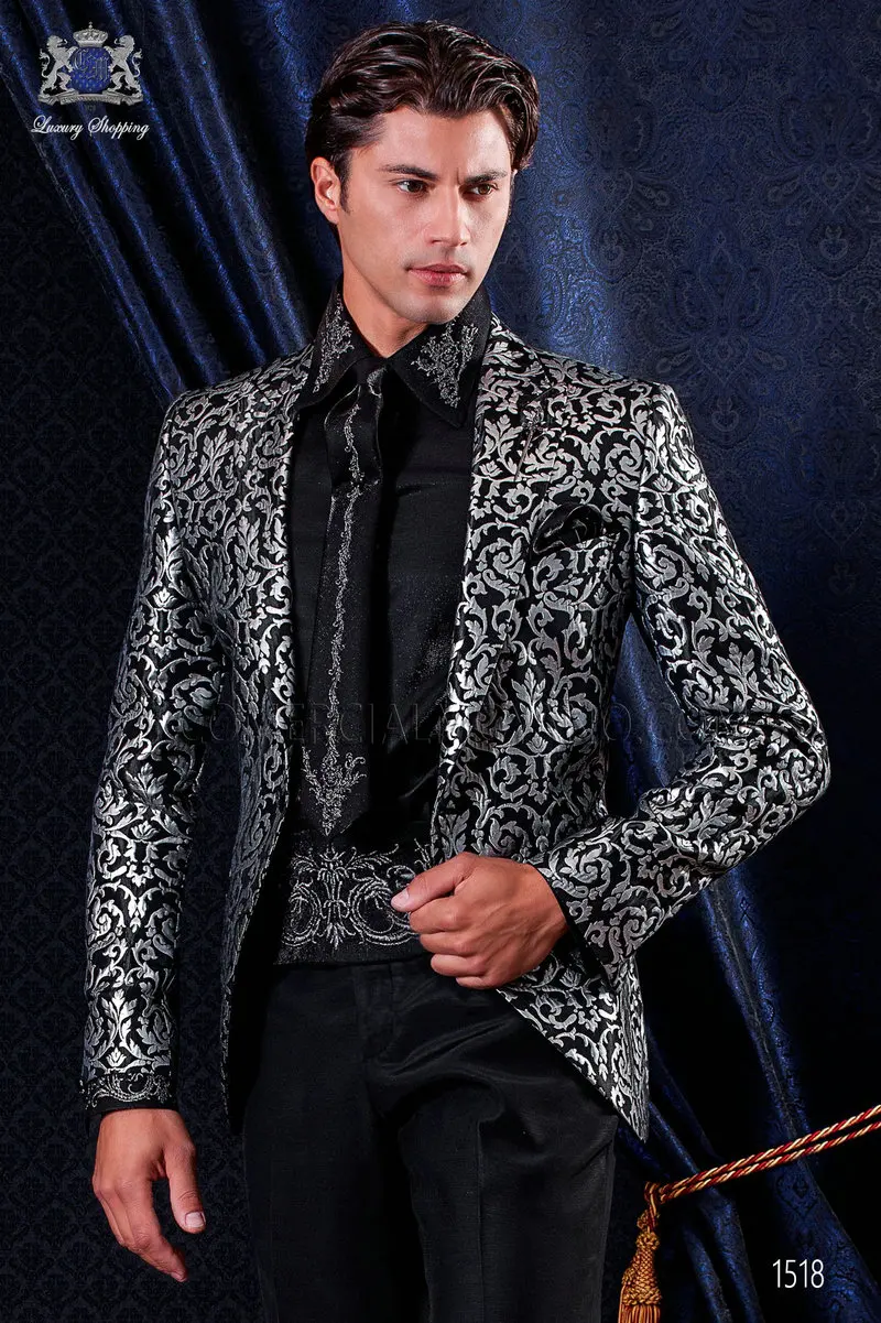 

2021 Latest Coat Pant Designs Men's Print Slim Fit Suit 2 Piece Set Groom Dress Tuxedo Custom Made Wedding Party Suit Bridegroom