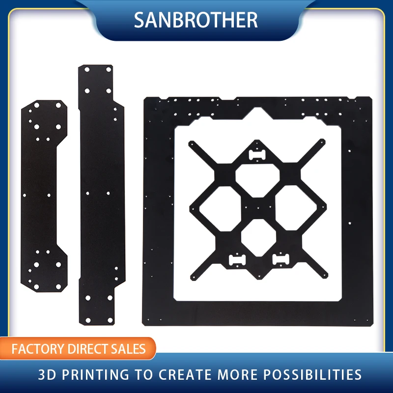 

Оригинальная рама Prusa i3 mk3 из алюминиевого сплава толщиной 6 мм, черная алюминиевая рама, детали 3D-принтера