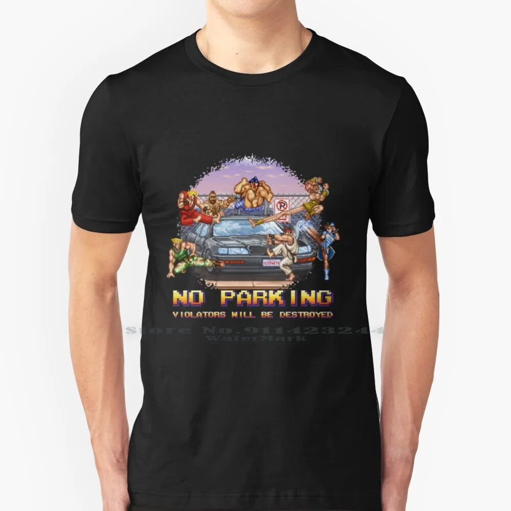 No Parking Violators Will Be Destroyed 100% Cotton T Shirt 8bit 8 Bit Retrogaming Gamer Pixelart Pixel Art Videogames Video