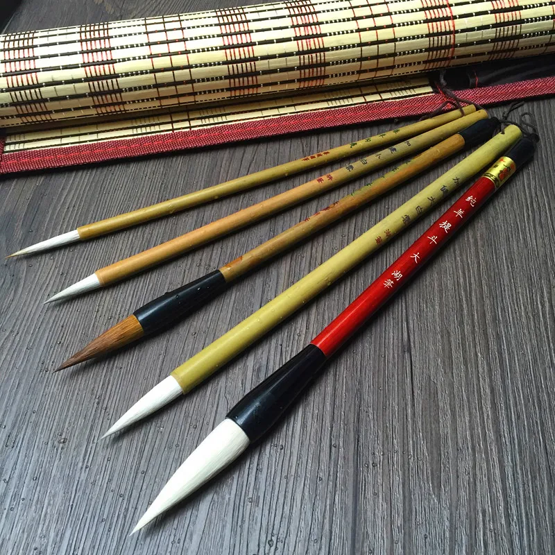 

5pcs Chinese Painting Calligraphy Brush Pen Set Chinese Traditional Ink Painting Writing Brush Set for Beginners Caligrafia