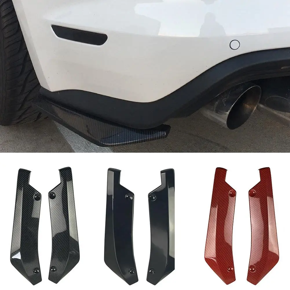 

2Pcs Universal Car Rear Bumper Lip Spoiler Diffuser Splitter Scratch Protector Universal Car Accessories 2020