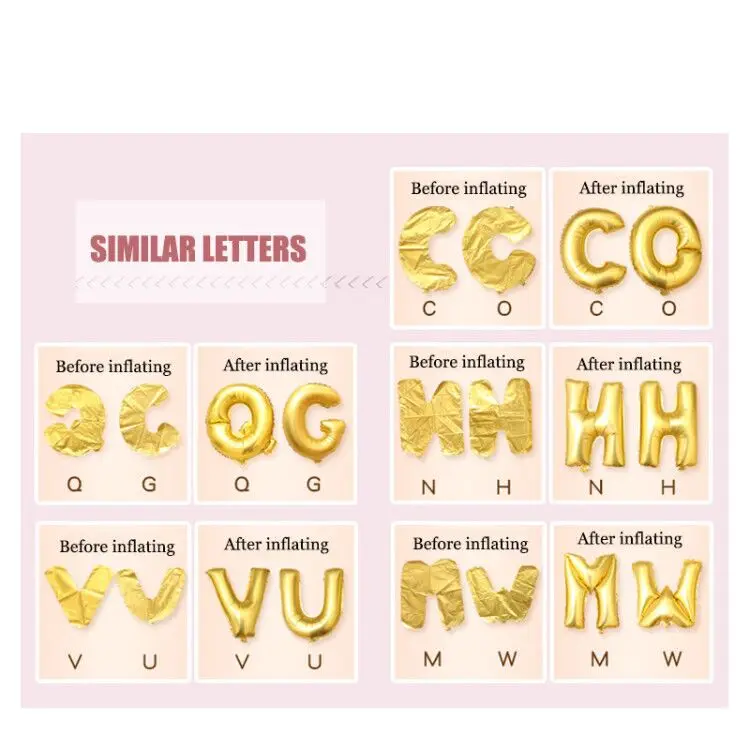 Ensemble de ballons en aluminium lettres d'anniversaire en gros 16 pour décorations d'anniversaire