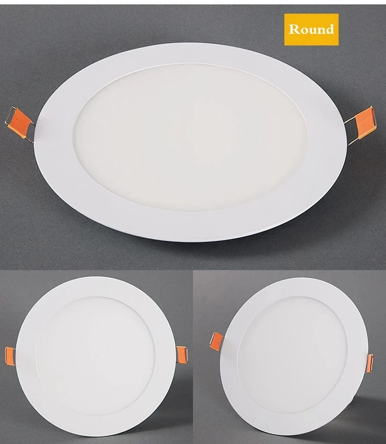 Recessed LED Panel Light, 3W, 6W, 9W, 12W, 15W, 18W, 25W, Indoor LED Ceiling Down Light, AC110V, 220V, Driver Incl